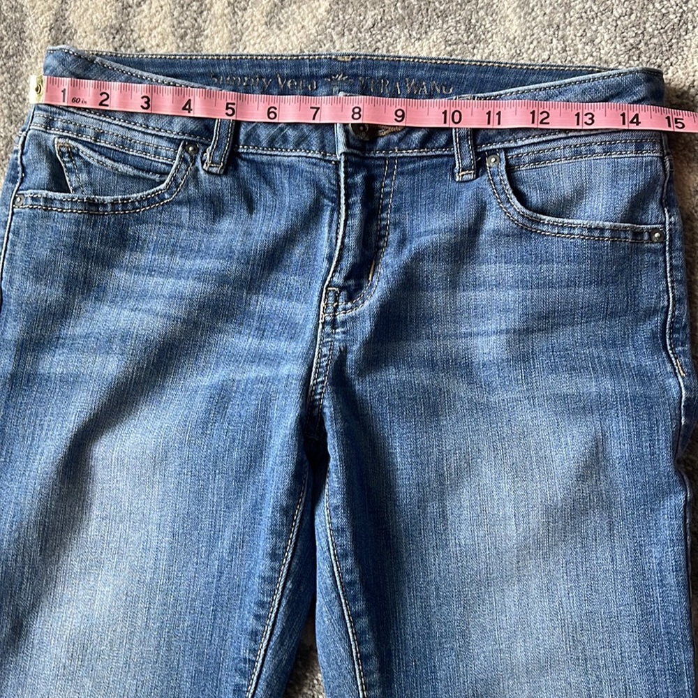 Simply Vera Wang Stretch Full Length or Rolled Crop Jeans, Women’s Size 2 - Picture 5 of 7